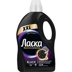 Гель для стирки темных вещей и джинсов Ласка Восстановление Black & Jeans, 4л