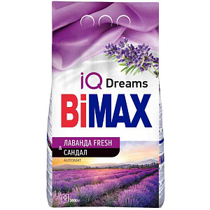 Стиральный порошок BiMAX IQ Dreams Лаванда Fresh & Сандал, 3кг