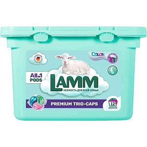 Капсулы для стирки Lamm Color All in 1 Pods, 12шт.