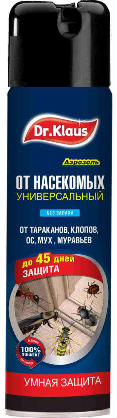 Аэрозоль от насекомых Dr.Klaus Универсальный без запаха, 250мл