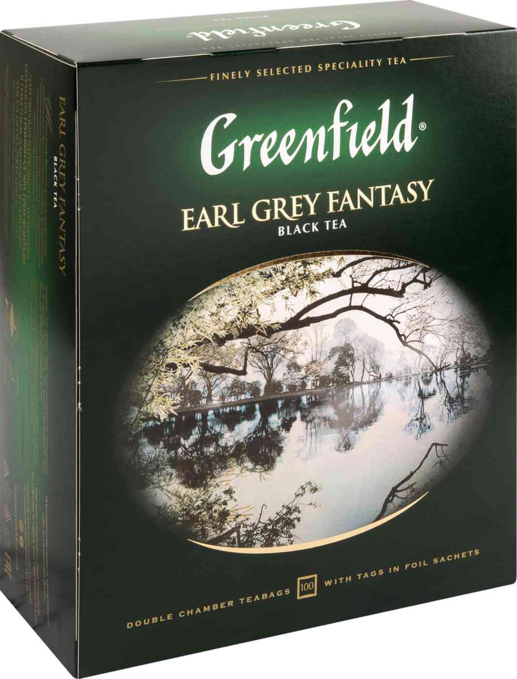 Чай чёрный Greenfield Earl Grey Fantasy, 100×2г