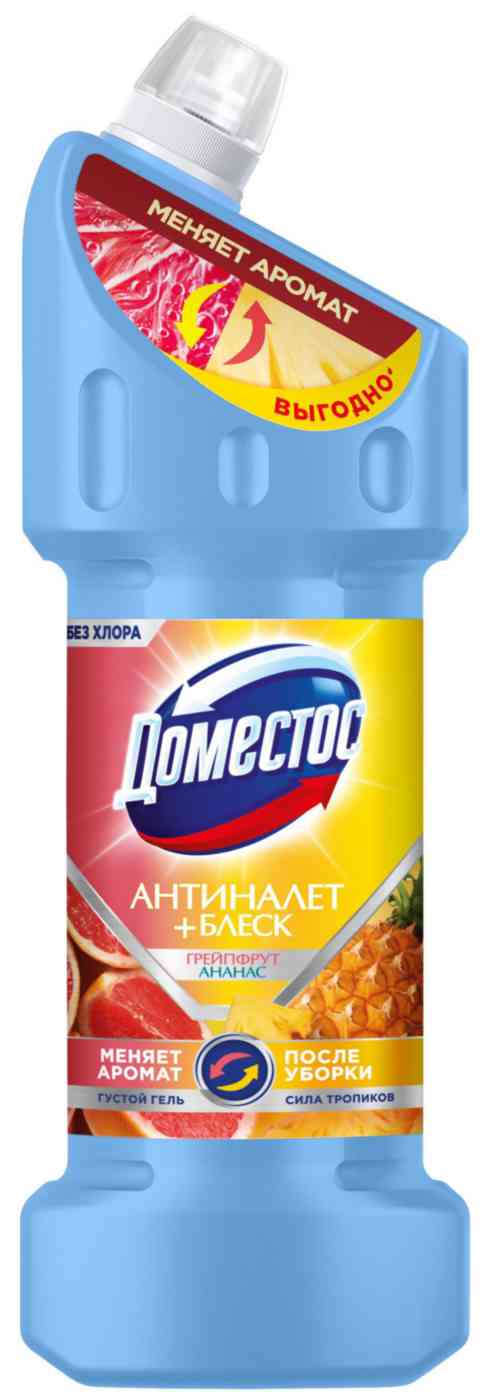 Чистящий гель Доместос Антиналет + Блеск Сила тропиков, 1,5л