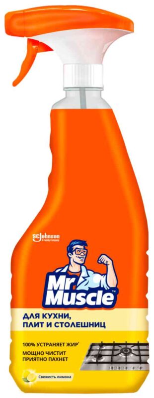 Чистящий спрей для кухни, плит и столешниц Mr Muscle Свежесть лимона, 520мл
