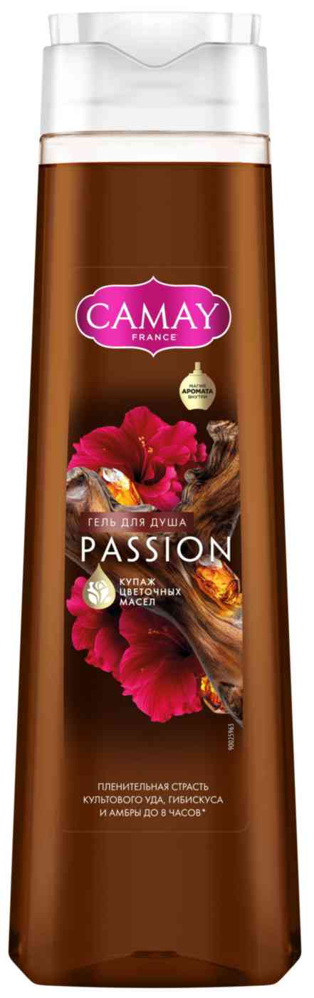 Гель для душа Camay Passion уд-гибискус-амбра, 400мл