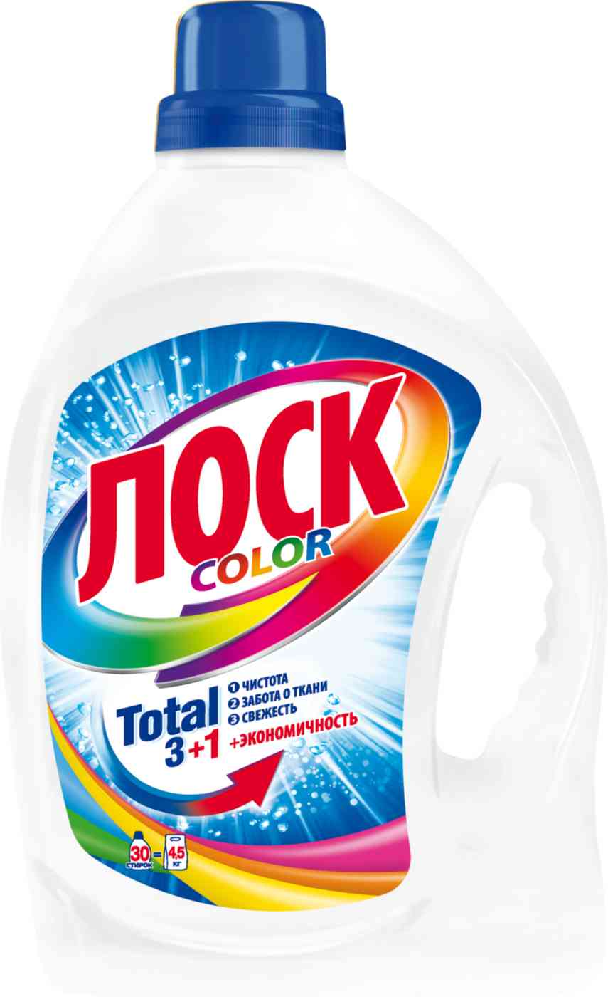 Гель для стирки цветного белья Лоск Color Total 3+1, 1,95л