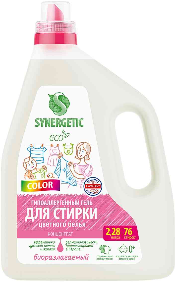 Гель для стирки цветного белья Synergetic Color, 2,28л