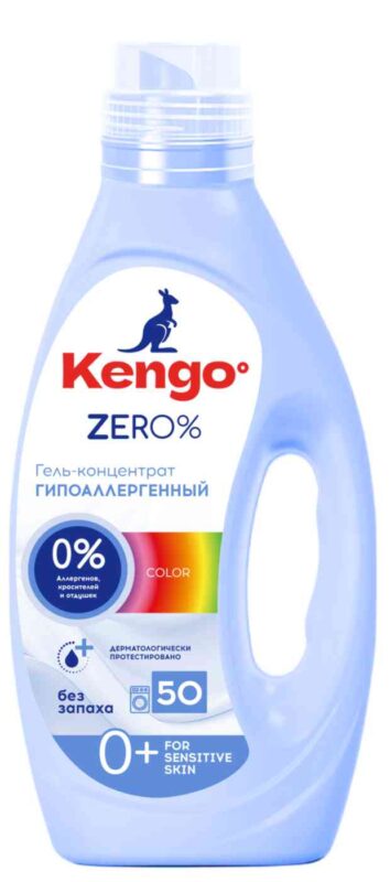 Гель-концентрат для стирки Kengoo Zero% Color, 1,5л
