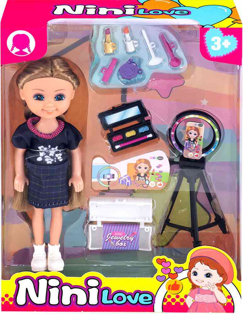 Игровой набор с куклой Yanaa Toys Ханна бьюти-блогер, 15,5×5×20см
