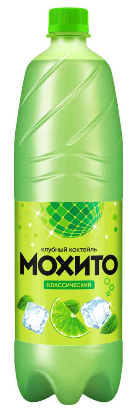 Клубный коктейль Мохито Классический газированный безалкогольный, 1,25л