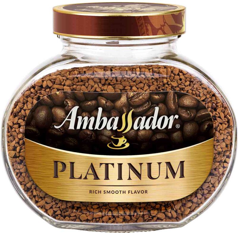 Кофе растворимый Ambassador Platinum сублимированный, 190г