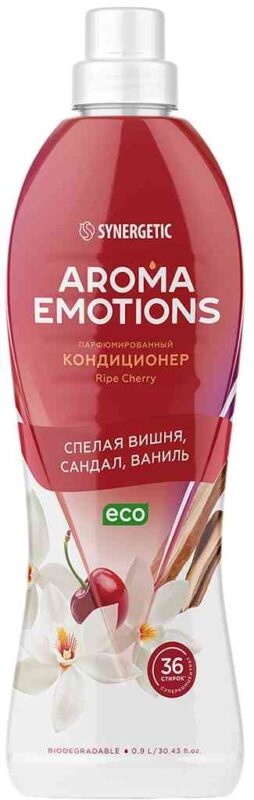 Кондиционер для белья Synergetic Aroma Emotions Ripe Cherry, 900мл