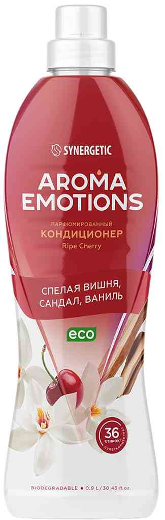 Кондиционер для белья Synergetic Aroma Emotions Ripe Cherry, 900мл