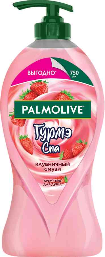 Крем-гель для душа Palmolive Гурмэ Спа клубничный смузи, 750мл