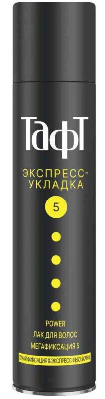 Лак для волос Тафт Power Экспресс-укладка мегафиксация, 225мл