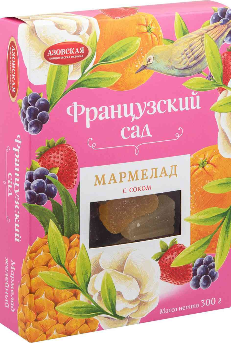 Мармелад Французский сад Азовская кондитерская фабрика с натуральным соком, 300г