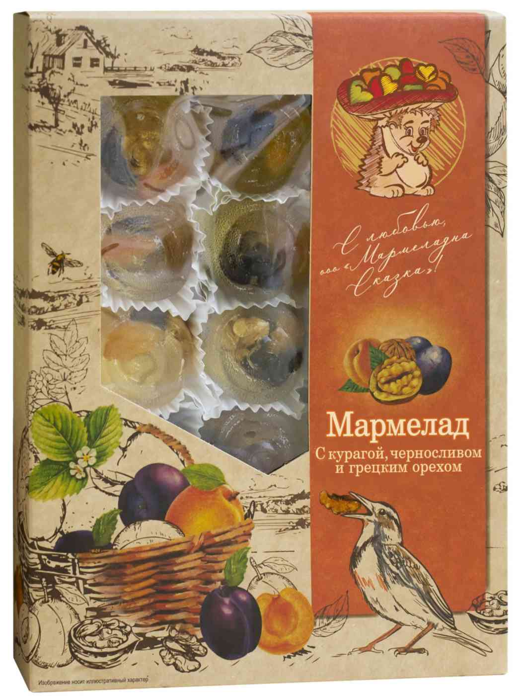 Мармелад желейный Мармеладная сказка курага-чернослив-грецкий орех, 500г