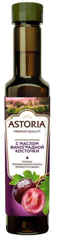 Масло подсолнечное Astoria добавлением масла виноградной косточки, 250мл