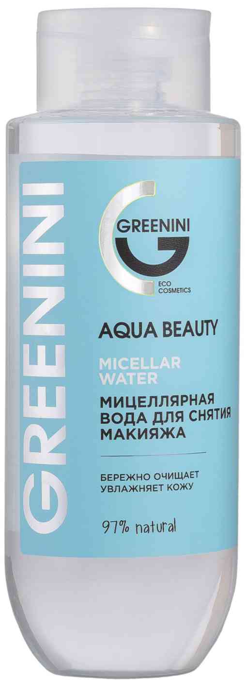 Мицеллярная вода для снятия макияжа Greenini Aqua Beauty, 400мл