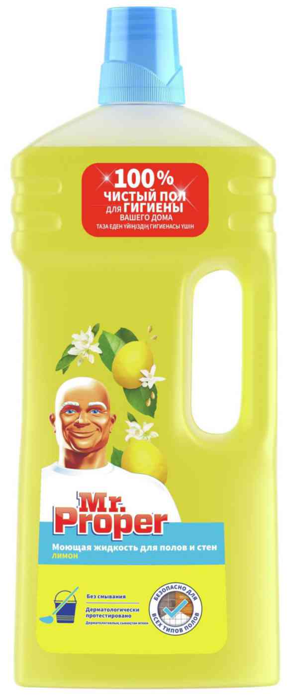 Моющая жидкость для полов и стен Mr. Proper Лимон, 1,5л