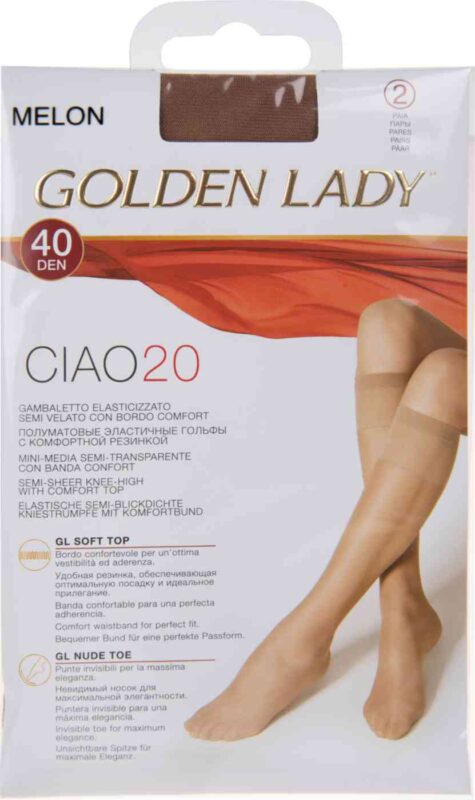 Носки женские Golden Lady Ciao цвет: melon/загар размер: единый, 20 den, 2пары