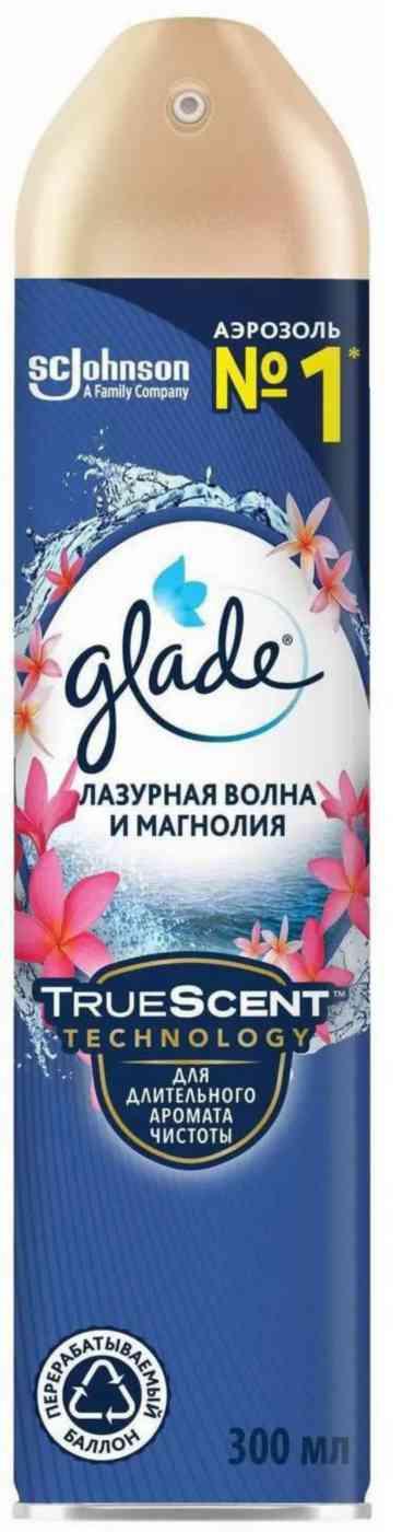Освежитель воздуха Glade Лазурная волна и магнолия, 300мл