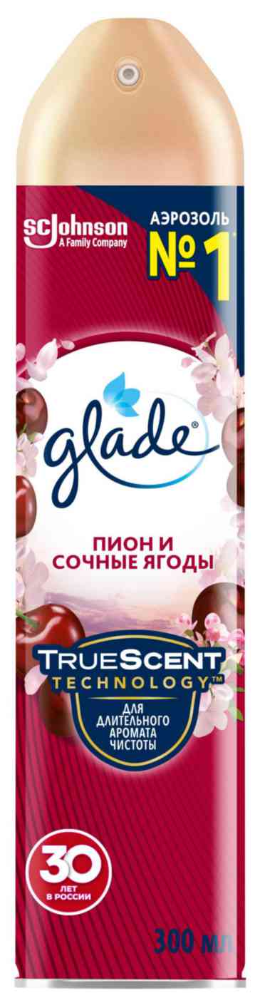 Освежитель воздуха Glade Пион и сочные ягоды, 300мл