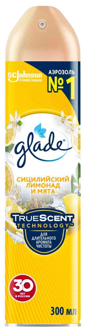 Освежитель воздуха Glade Сицилийский лимонад и мята, 300мл