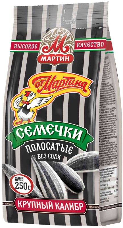 Семечки  От Мартина отборные полосатые без соли, 250г