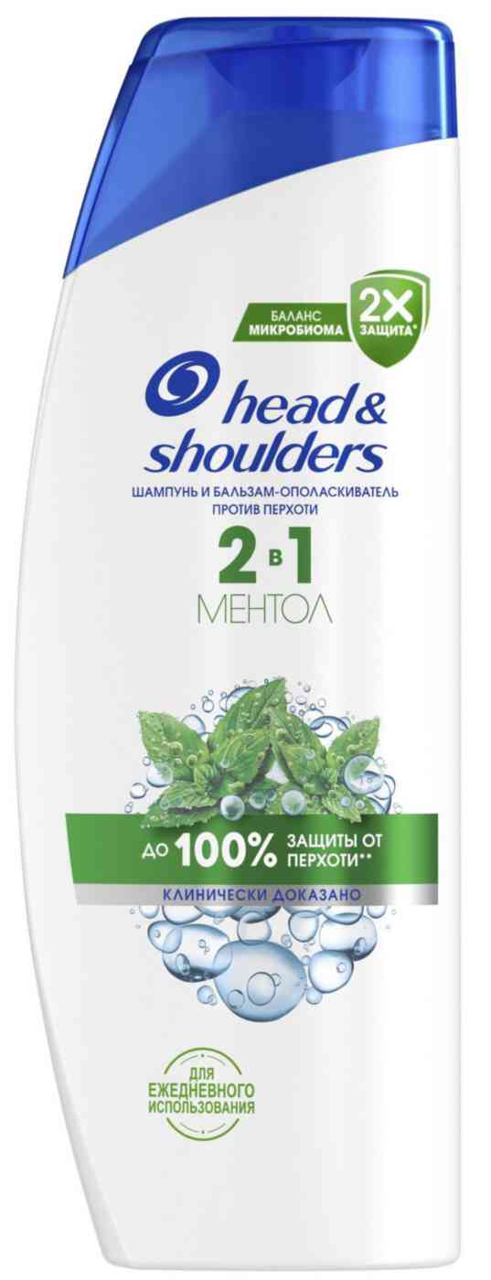 Шампунь и бальзам-ополаскиватель против перхоти 2в1 Head & Shoulders ментол, 600мл
