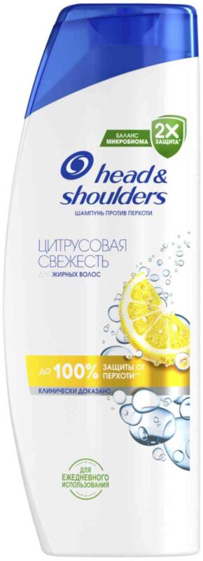 Шампунь против перхоти для жирных волос Head & Shoulders цитрусовая свежесть, 360мл
