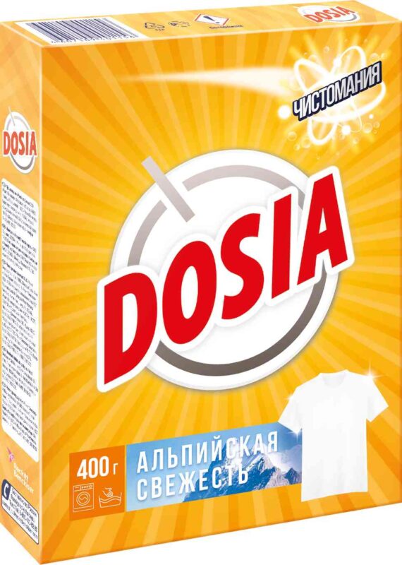 Стиральный порошок для белого белья Dosia Active Max Альпийская свежесть, 400г