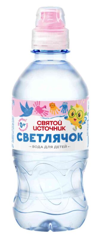 Вода питьевая детская Святой Источник Светлячок с рождения, 0,33л