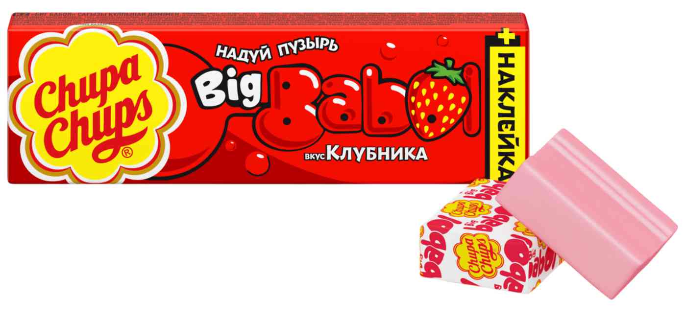 Жевательная резинка Chupa Chups Биг Бабол Клубника, 20г