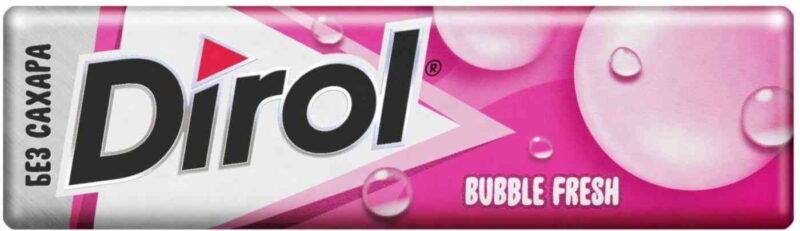 Жевательная резинка Dirol Bubble Fresh со вкусом Мяты и фруктов, 13,6г