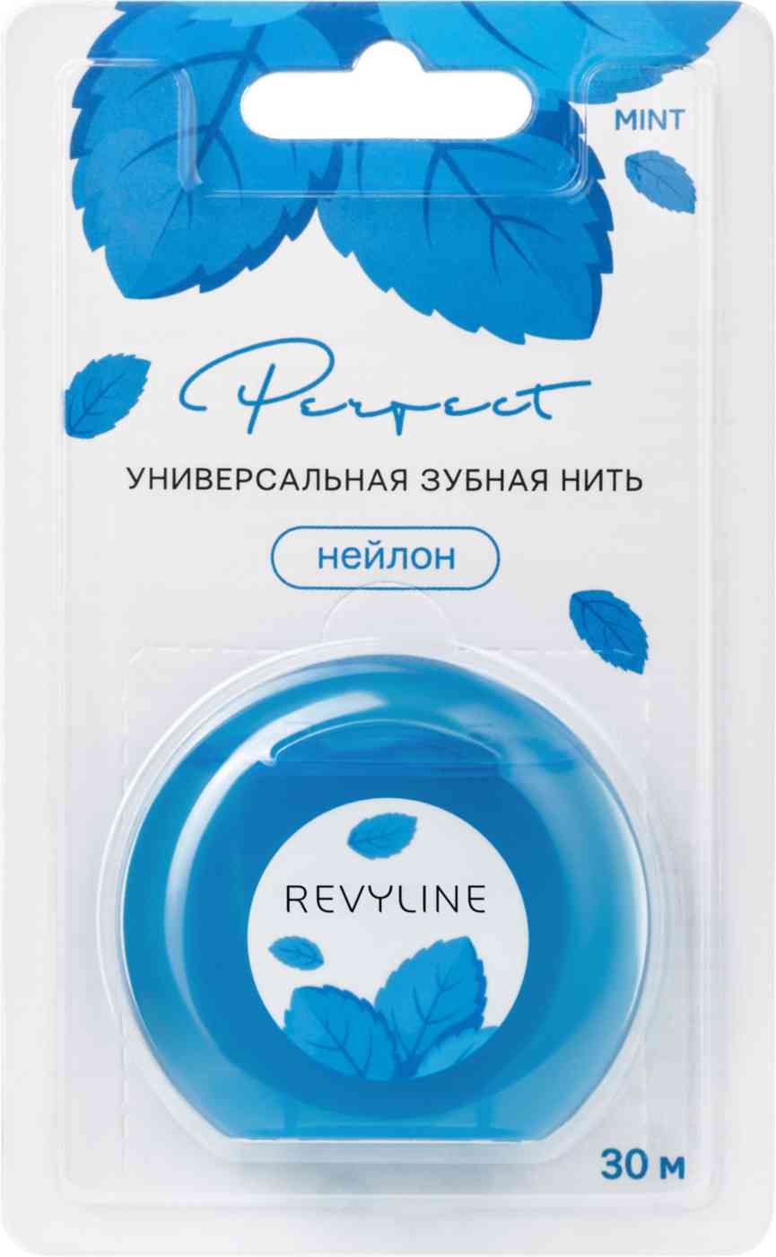 Зубная нить Revyline Perfect нейлон mint, 30м