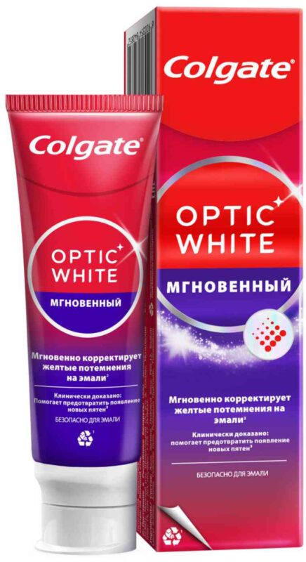 Зубная паста Colgate Optic White мгновенный, 75мл