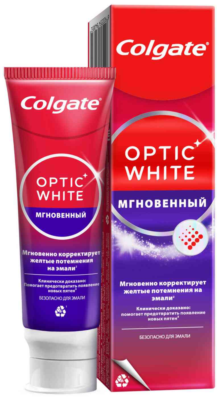 Зубная паста Colgate Optic White мгновенный, 75мл