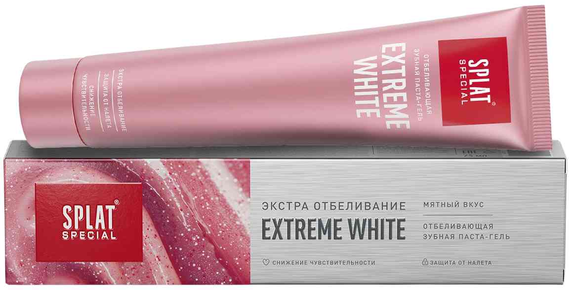 Зубная паста-гель Splat Special Extreme White отбеливающая, 75мл